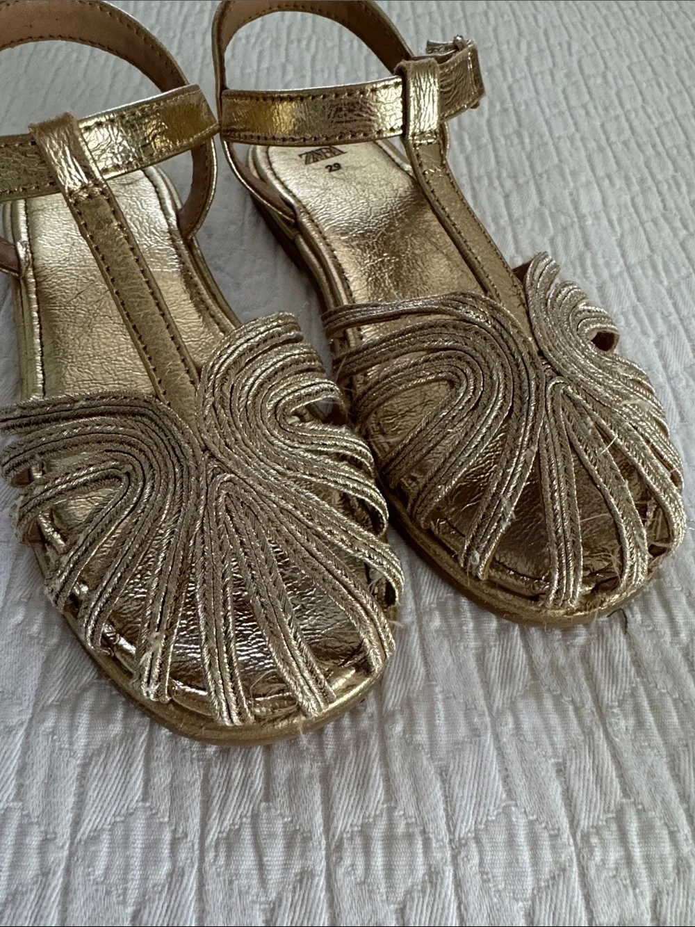 Zara Kids Metallic Sandals